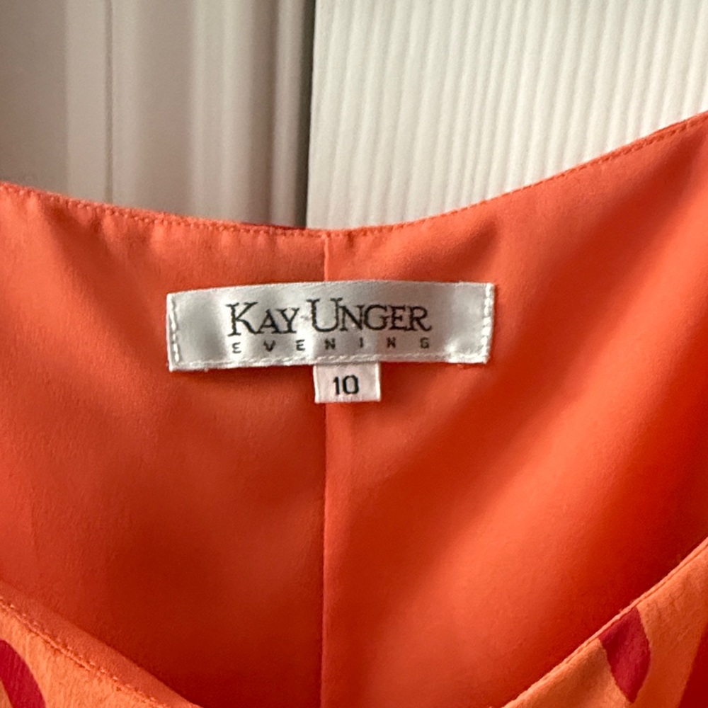 Kay Unger Vibrant Orange Dress